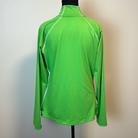 Adidas Green & White Zip Up Sz L - Picture 3 of 10